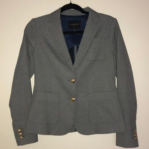 Grey Traditional Style Blazer